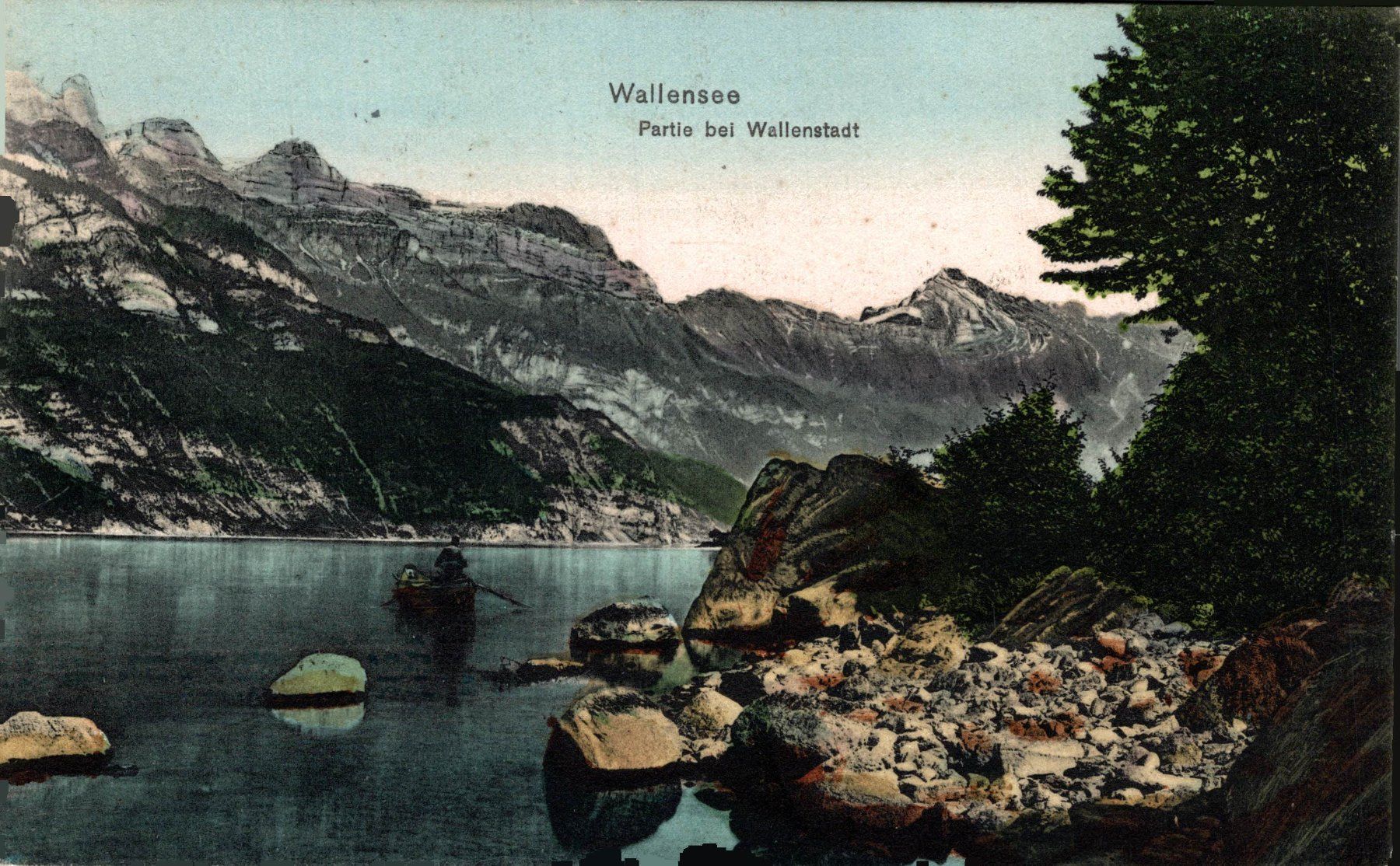 Ansichtskarten: Wallensee, Partie bei Wallenstadt – Gebraucht aus Bronschhofen von Astore