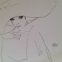 Egon Schiele Plakat Danzatrice Moa / Tänzerin Moa  1911 SALE