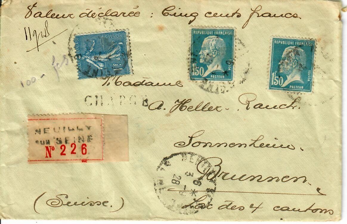 Tutti i francobolli: Siegelbrief, Frankreich  1928 – Usato da Hochdorf venduto da Ziegel-16
