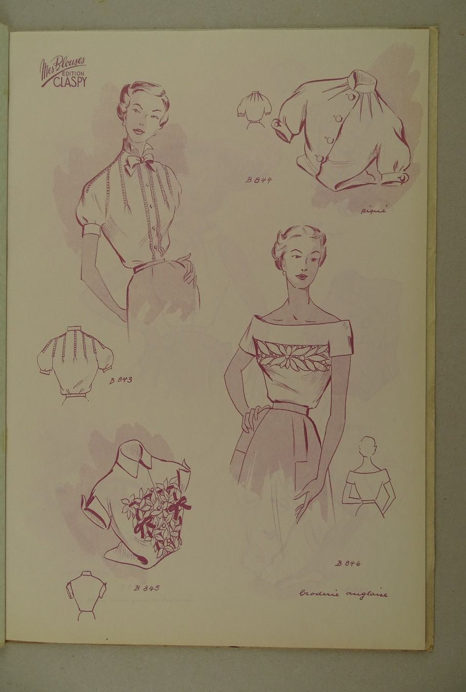 Bücher: MES BLOUSES 1951 EDITION GLASPY, ZÜRICH, MODE – Gebraucht aus Grüningen von Kartensammler 3
