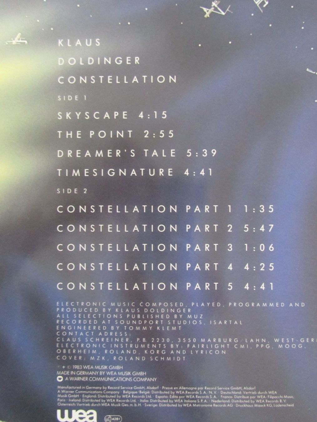 Vinyles: KLAUS DOLDINGER:  Constellation – D'occasion à Seengen par mikelele 4