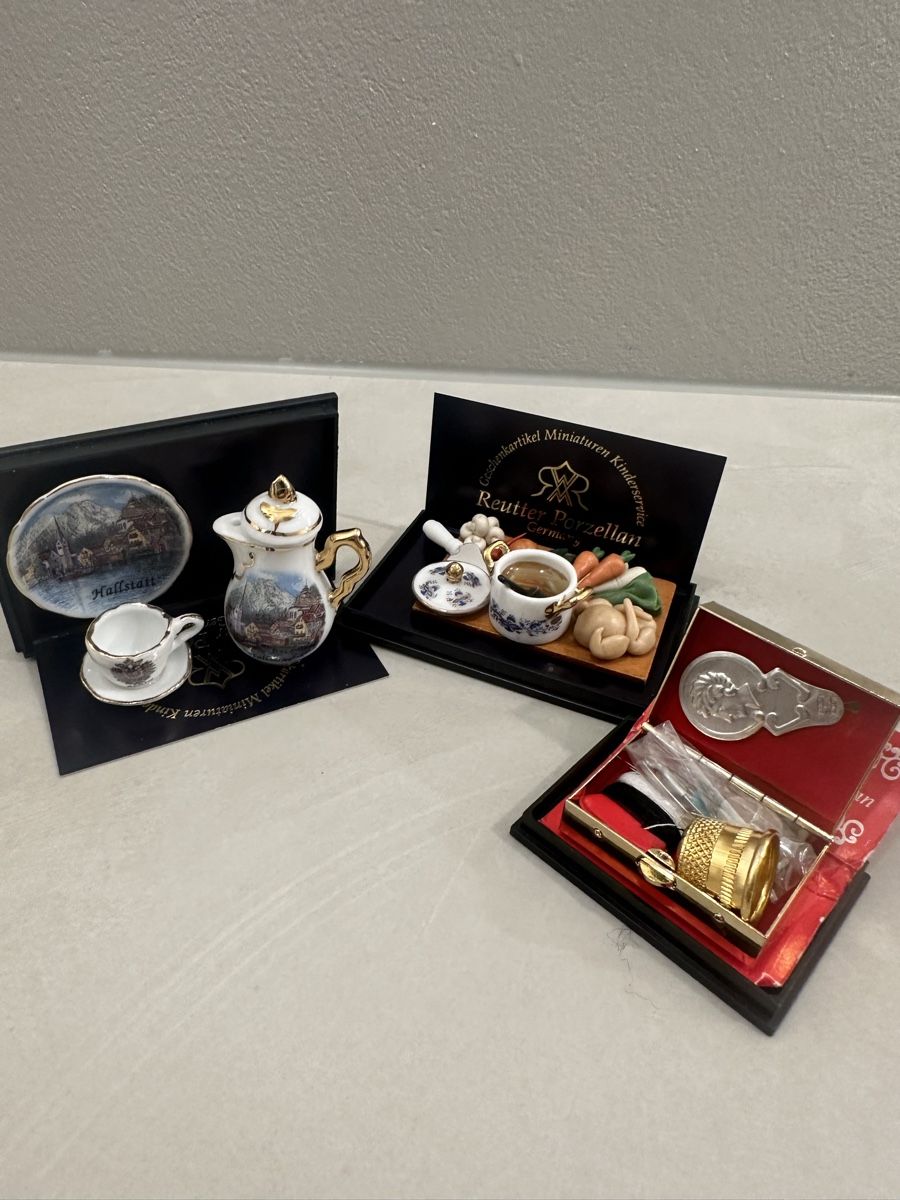 Tutte le decorazioni: Reutter Porzellan Miniaturen 3 Sets – Nuovo e nell'imballaggio originale da Nebikon venduto da Vanessa2003