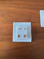 Edelstahl Ohrstecker goldig ungetragen