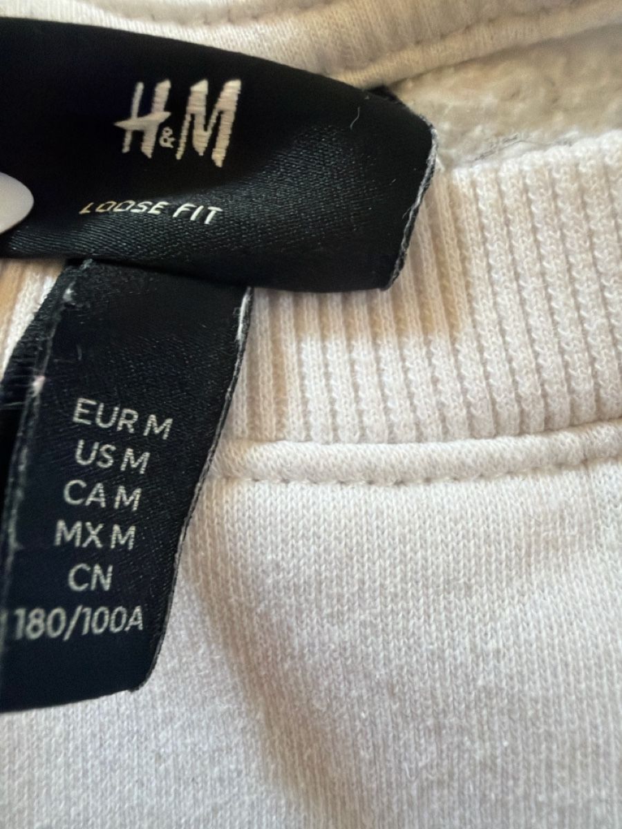 H&M Maglioni & Felpe: H&M Basic Loose Fit Herren-Pulli, Gr. M, Weiss, Top! – Usato da Schleitheim venduto da ptksz 1