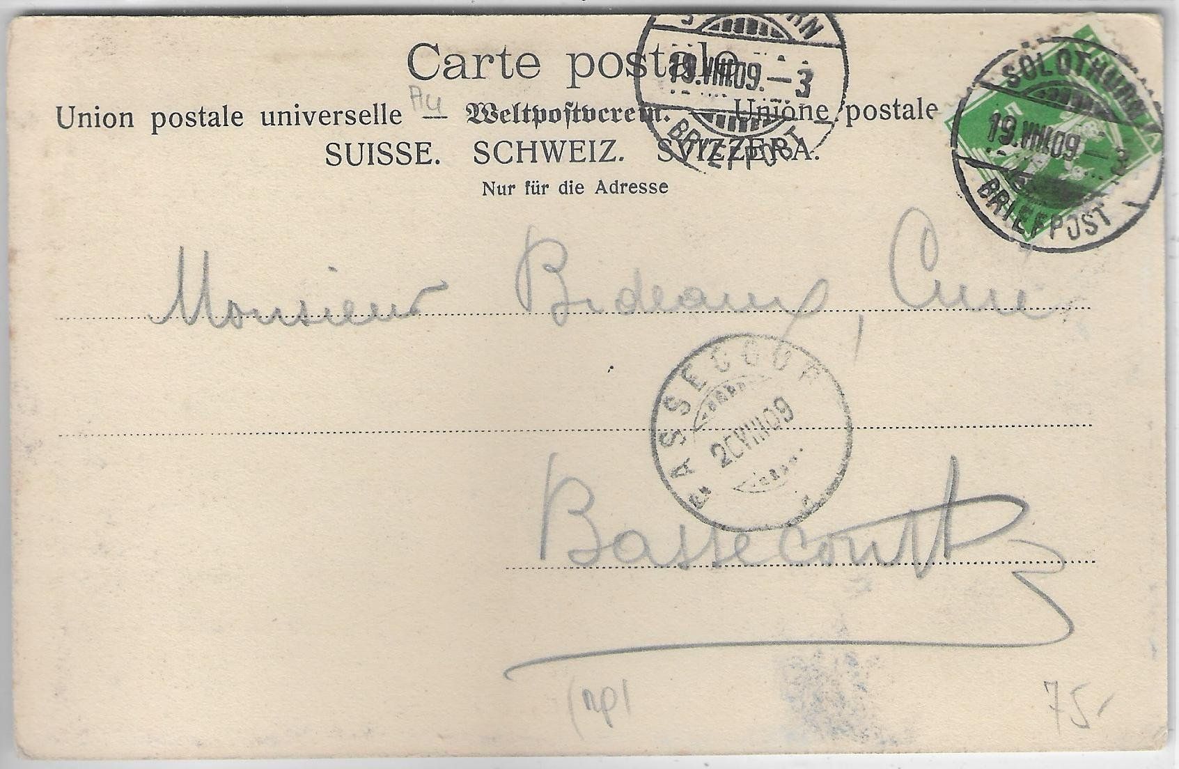 Cartoline postali: Solothurn - Stalden - Zahnarzt - animee belebt – Usato da Ettingen venduto da Kartenplanet 1