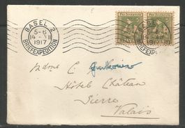 Lettre & 2 Timbres de 1917 (  Pro-Juventute )