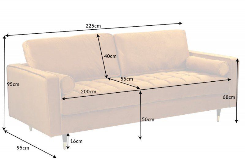 Sofas: Samt Sofa 225cm / Neu orginalverpackt – Neuf avec emballage d'origine à Schwerzenbach par Mixi2018 3
