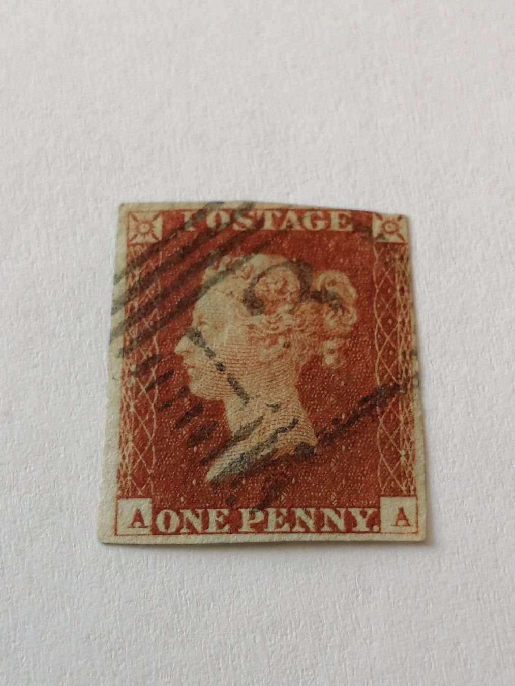 Alle Briefmarken: One Penny Red 1846 – Gebraucht aus Happerswil von tschergi