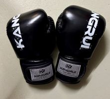 Boxhandschuhe Kangrui KS332 Schwarz Grösse 6oz guter Zustand