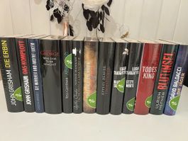13 neuwertige Bücher (Romane / Thriller / Krimis)