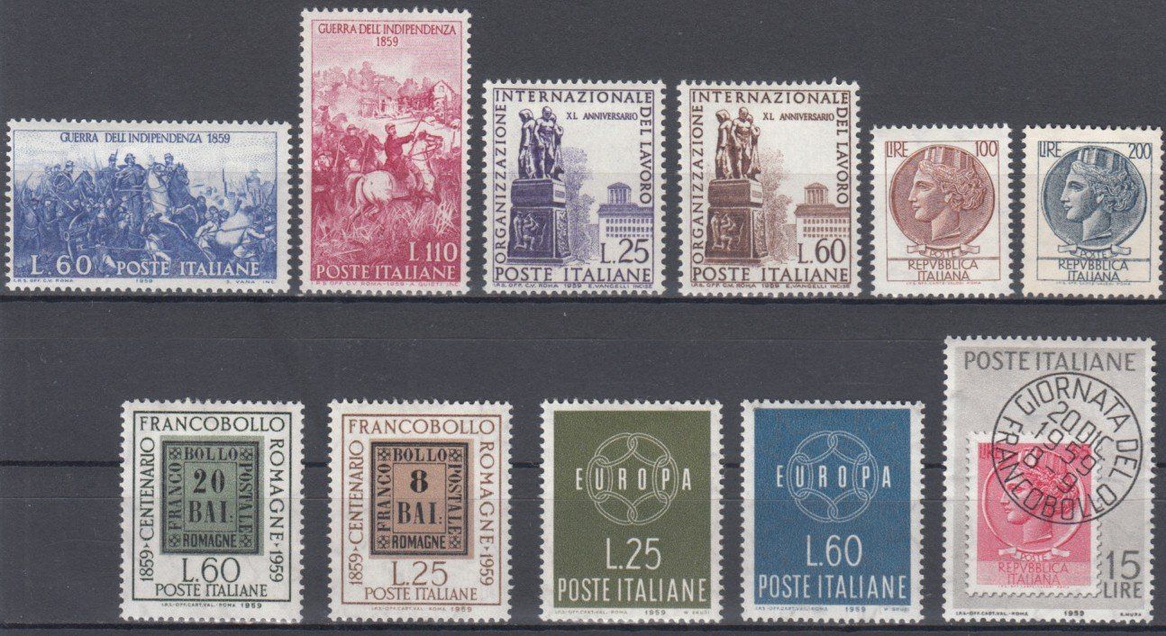 Tous les timbres: Italien 1959 ** / * – D'occasion à Bürglen TG par StampGraf 2
