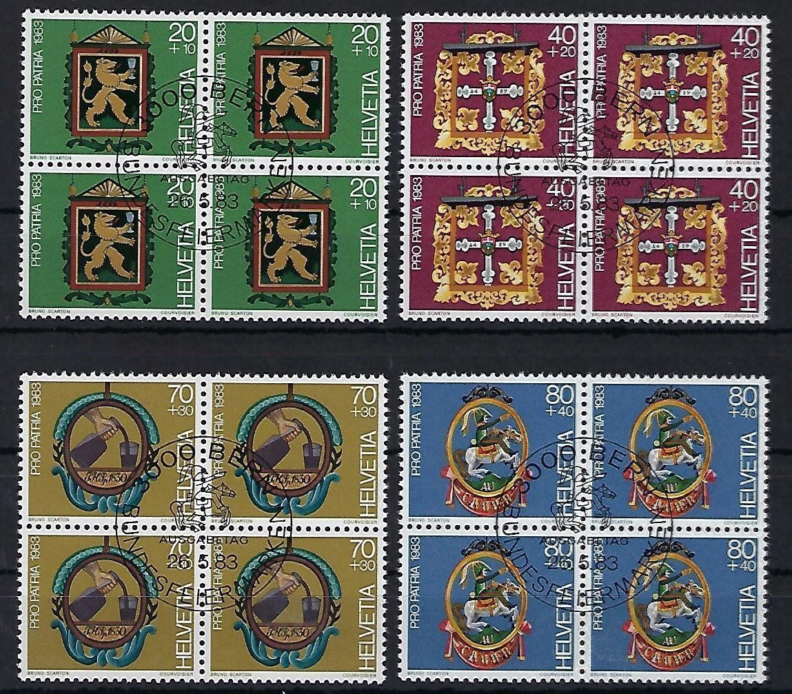 Tutti i francobolli: 1983 Pro Patria Viererblocks   9852 – Usato da Lunden venduto da Animus999