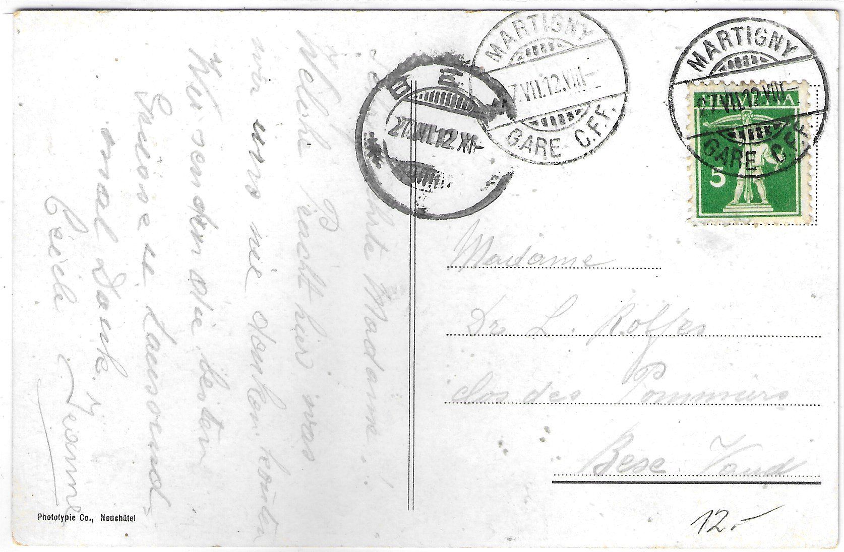Cartoline postali: Chemin de fer Martigny-Chamonix - Marecottes pres Salvan – Usato da Ettingen venduto da Kartenplanet 1