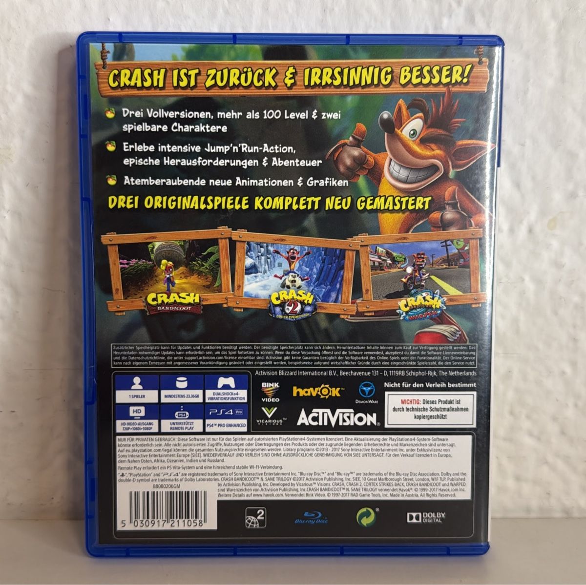 Sony Giochi: Crash Bandicoot N Sane Trilogy PS4/PS5 Game – Usato da Ehrendingen venduto da bubulence 1