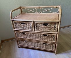 Rattan Kommode mit Schubladen