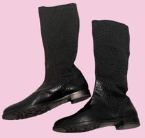 Schwarze Lederstiefel, Gr. 38.5, Top Zustand😍