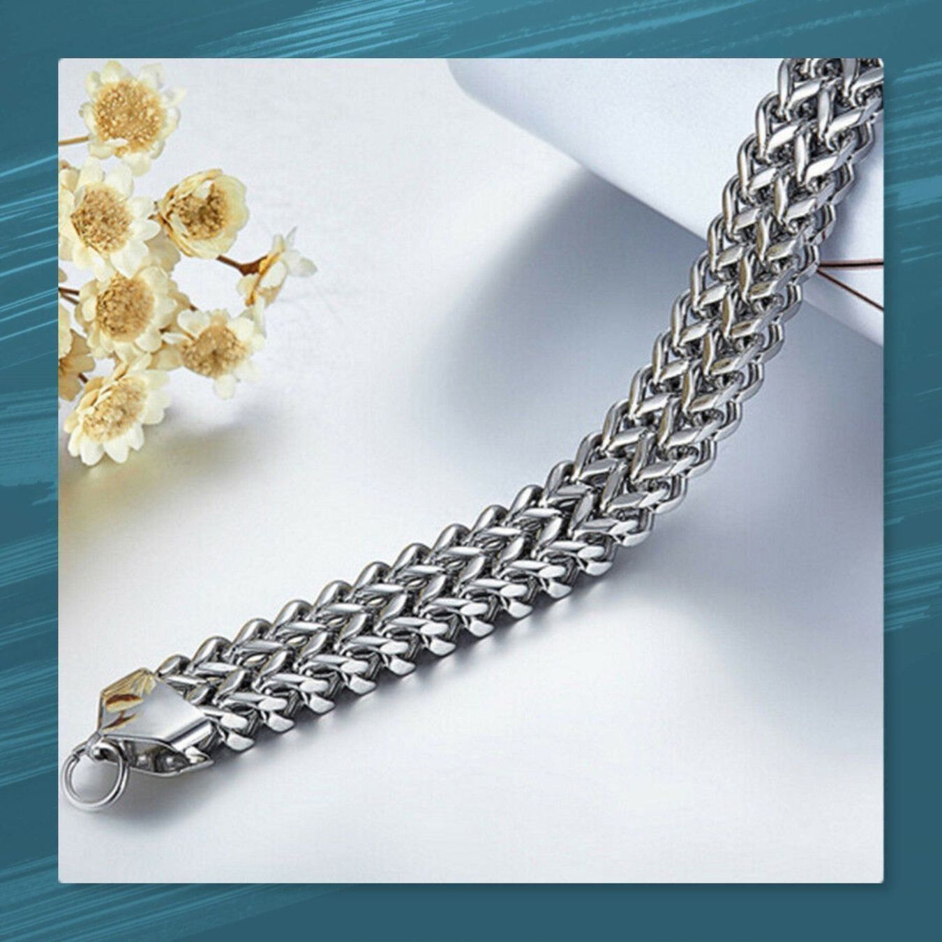 Bracciali & Braccialetti: NEU: Edelstahl Armband Armkette – Nuovo (secondo la descrizione) da Matten b. Interl venduto da EdelsteineInterlaken 2