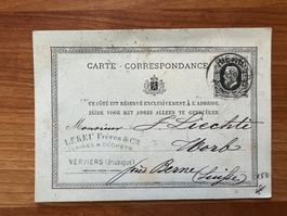Postkarte 1876 Belgien  Vintage  spez. Stempel  (G1632)