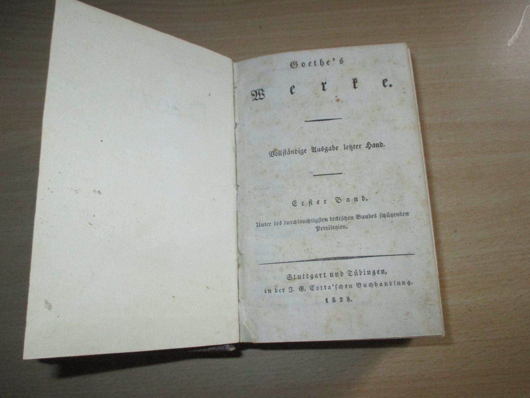 Livres: Goethe's Werke, 1828 – D'occasion à Flims - Dorf par Stagediver 2