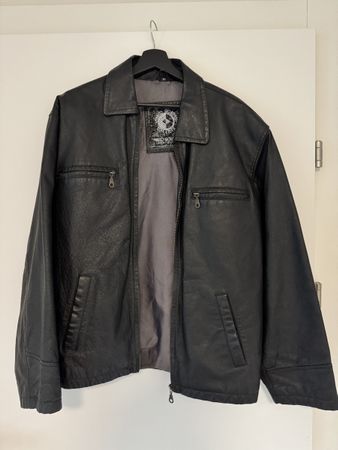 Marco Giordani Echtlederjacke Herren Gr. 50 Schwarz – Vintag