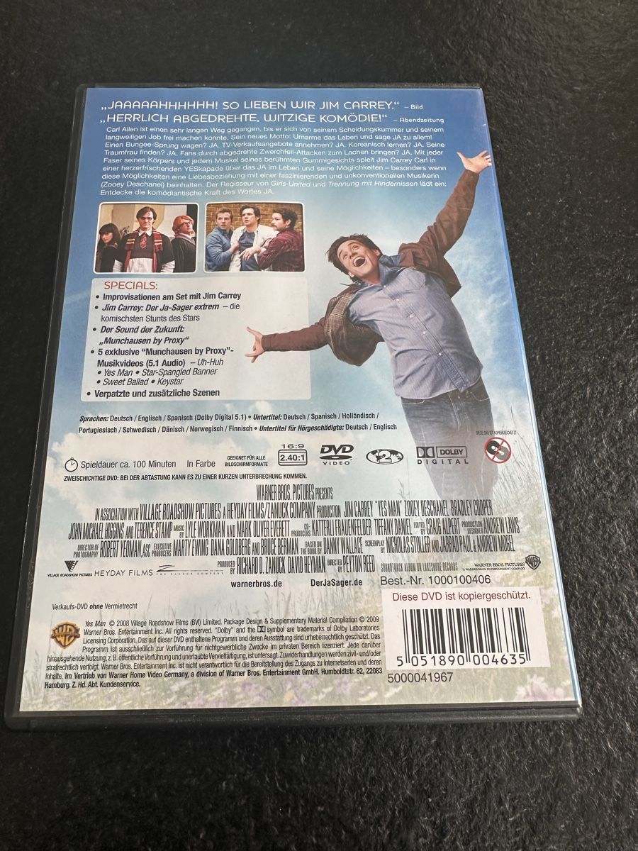 Tutti i DVDs: DVD Der Ja-Sager mit Jim Carrey – Usato da Flüelen venduto da sas_pl7j 1