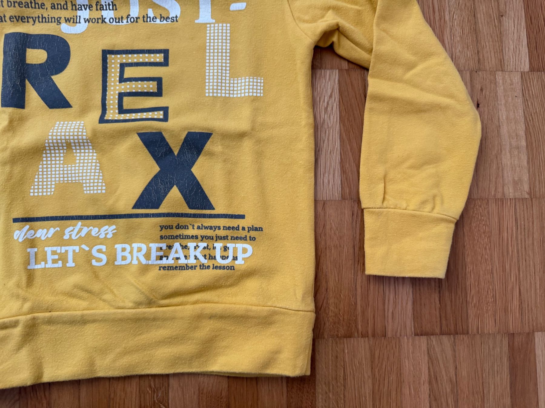 Maglioni & Felpe: Gelber JUST-RELAX Pullover, Gr. 104 (70% Baumwolle) – Usato da Jona venduto da Good_luck1_ 1