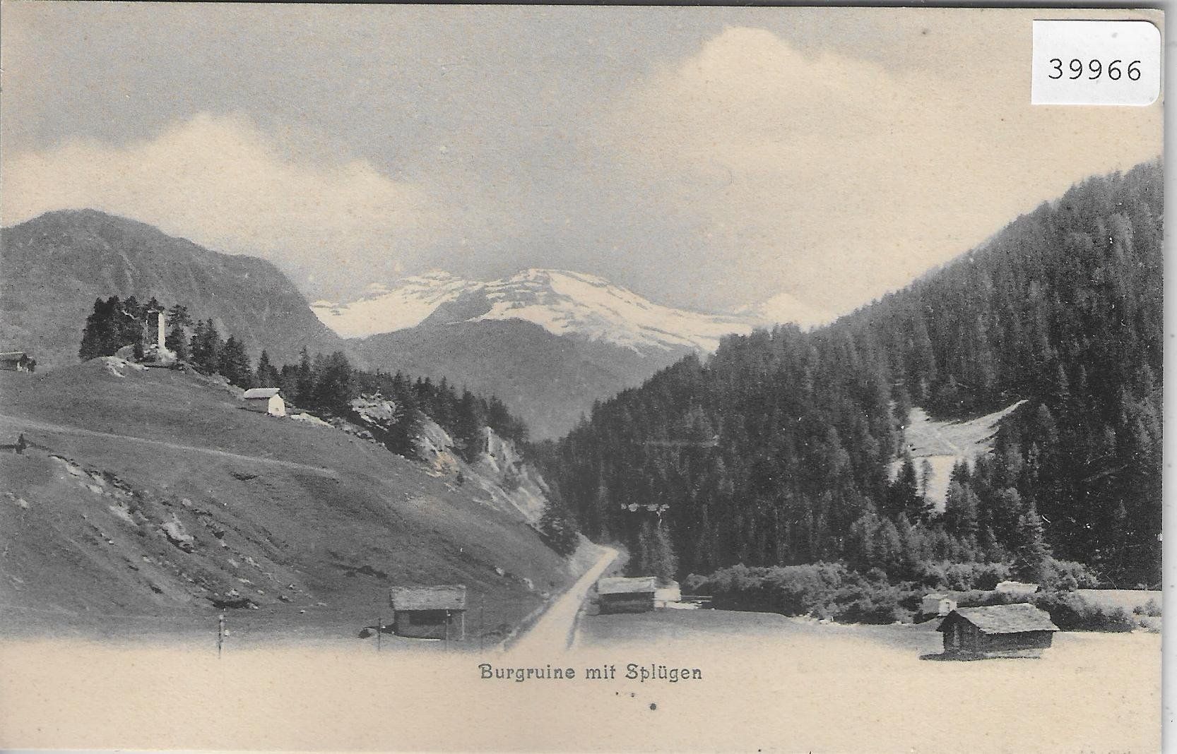 Cartoline postali: Burgruine mit Splügen – Usato da Ettingen venduto da Kartenplanet