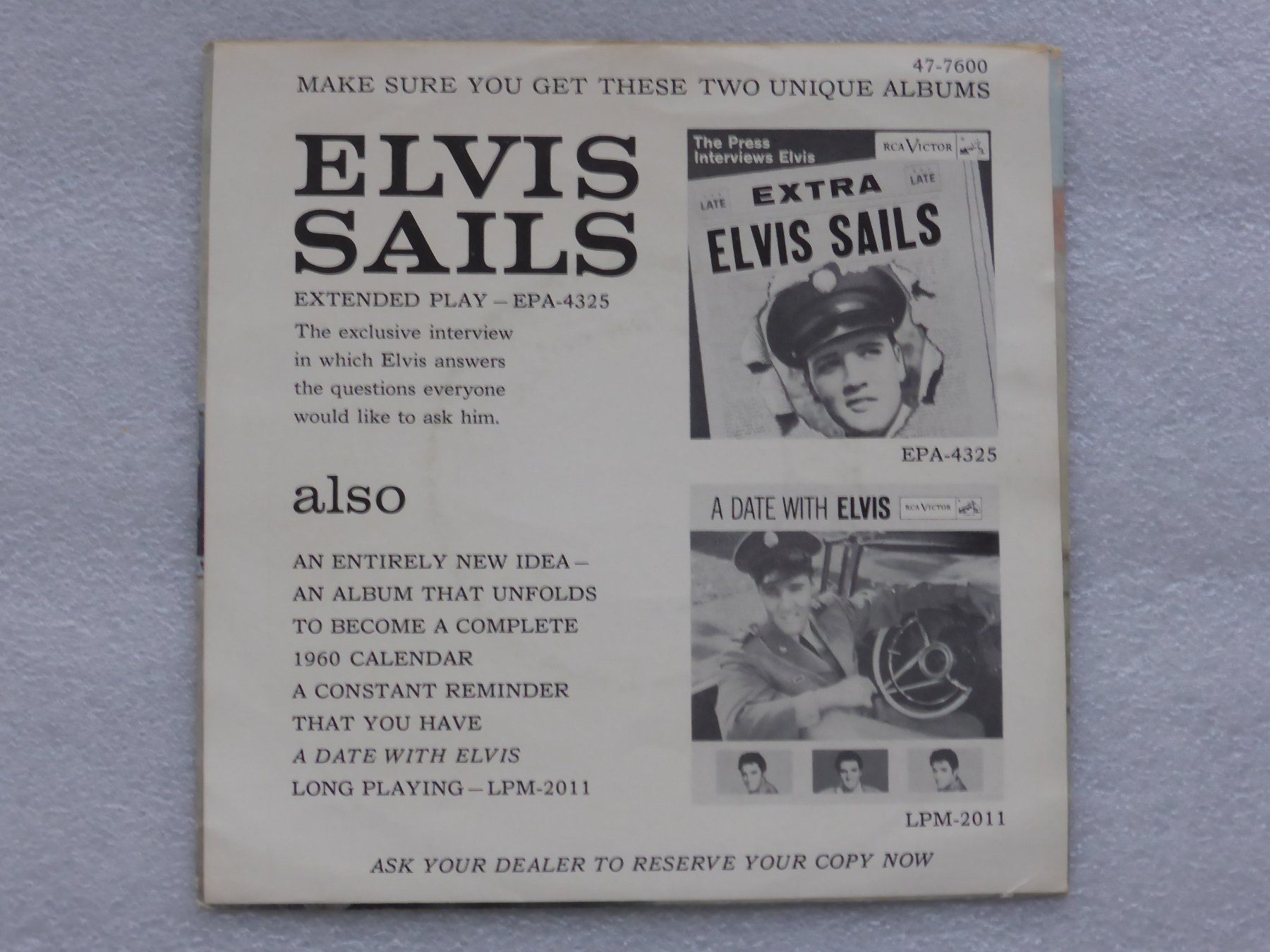 Dischi in vinile: Vinyl Single  ELVIS PRESLEY – Usato da Küssnacht am Rigi venduto da Mondkinder 3