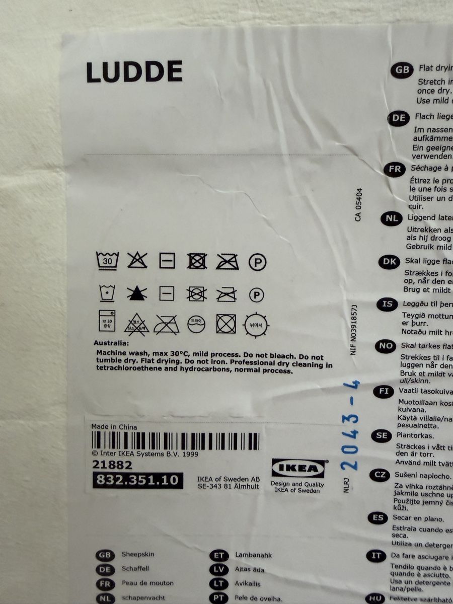 Ikea Tappeti: 2 LUDDE sheep skins – Nuovo (secondo la descrizione) da Ascona venduto da GioeleS 5