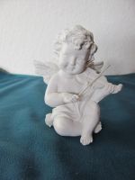 Engel Figur musizierend weiss aus Kunstharz guter Zustand