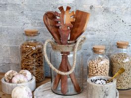 SALE! Laon Küchenutensilien Set von 3 Stück, Chic Antique