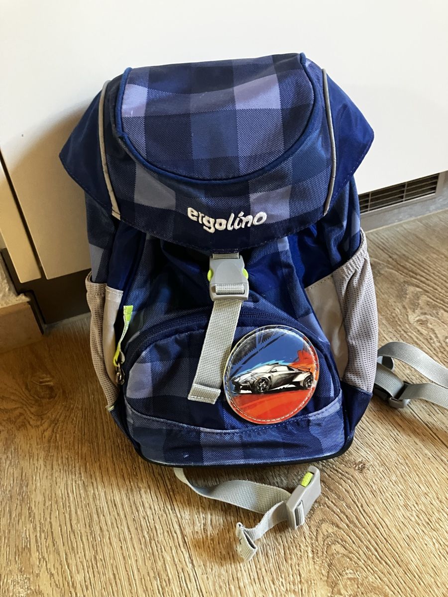 Ergobag Borse & Zaini: Ergolino Kinder Rucksack blau kariert – Usato da Winterthur venduto da day_hen