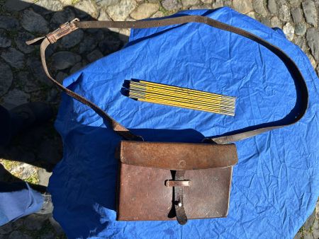 Schweizer Militär Ledertasche Kartentasche