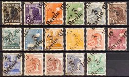 Berlin 1948 Schwarzaufdruck 17 Werte BPP gepr. Schlegel