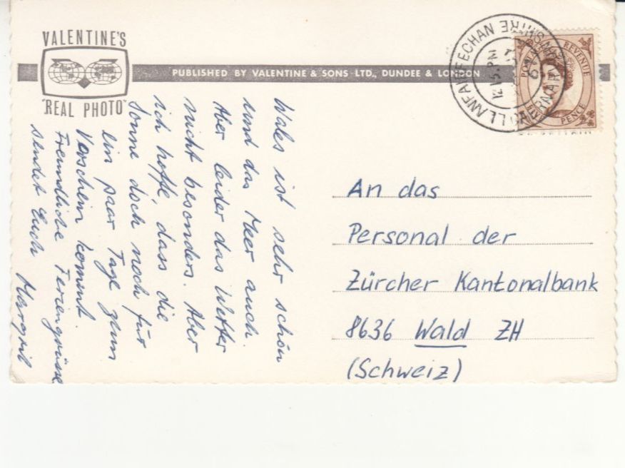 Ansichtskarten: Llanfairfechan 1967 – Gebraucht aus Bürglen TG von StampGraf 1