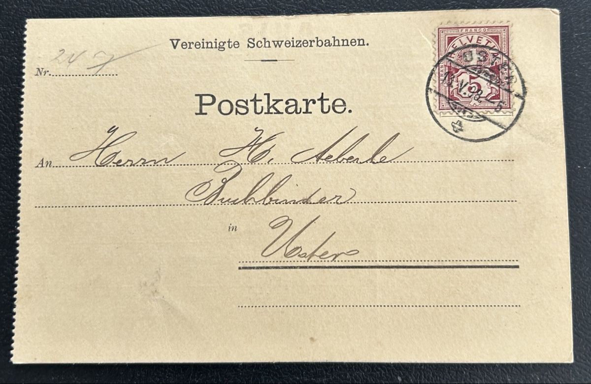 Tutti i francobolli: Avis Karte Uster  – Usato da Horw venduto da Tellbub