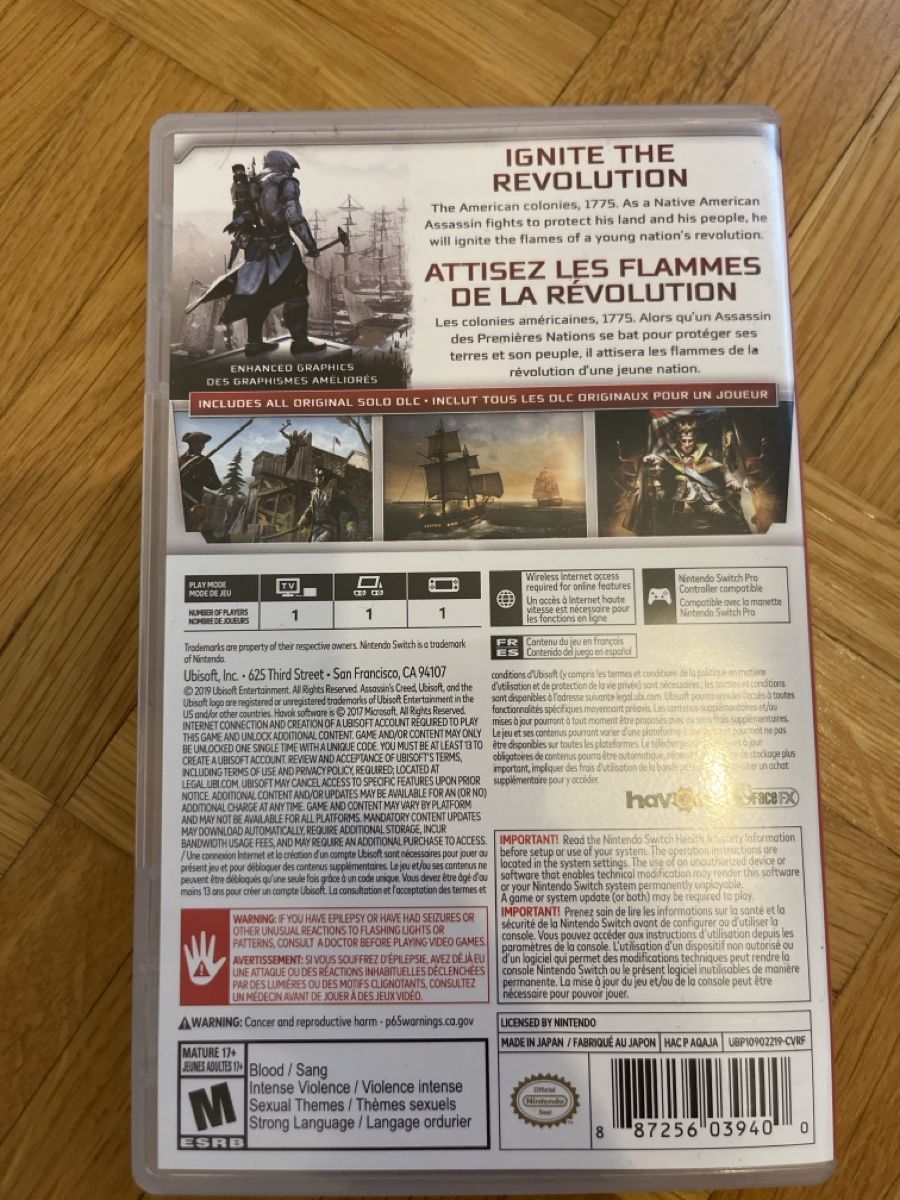 Giochi: Nintendo Switch Spiel Assassin's Creed III Remastered – Usato da Winterthur venduto da madima 2