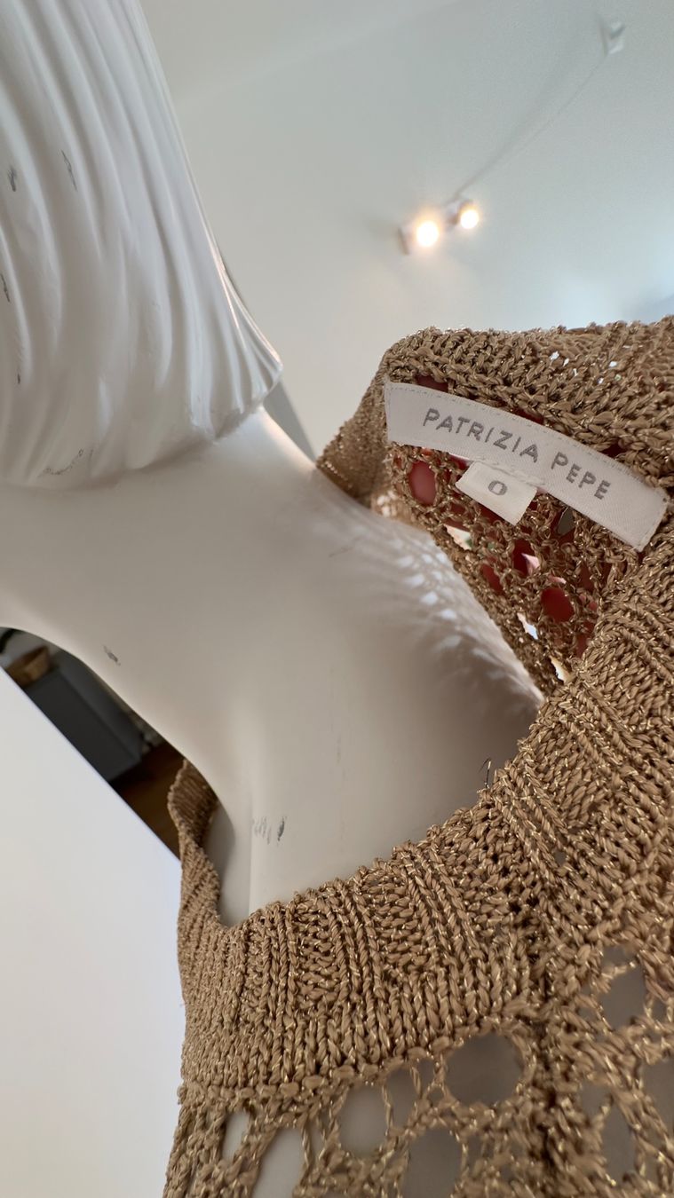 Patrizia Pepe Maglioni & Felpe: Pullover von Patrizia Pepe | Gr. S | gold | Netzoptik – Nuovo (secondo la descrizione) da Kilchberg ZH venduto da nad_6dwp 6