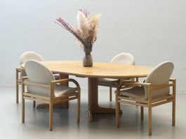 Vintage Ausziehtisch aus massivem Eichenholz – Schweiz