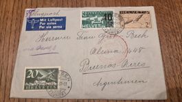 1937 Flugpostbrief via Basel nach Buenos-Aires