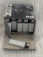 Feuerzeuge Classic Go 50 Stück weiss neu in Schachtel