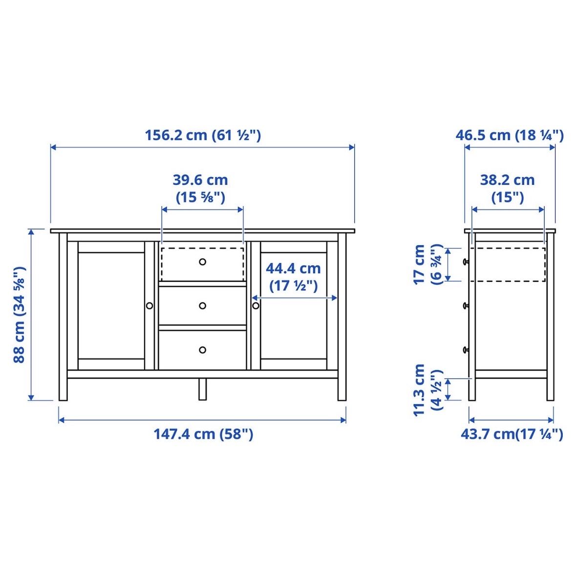 Ikea Commodes: Hemnes Sideboard – D'occasion à Laufen par WriteTheStreets 3