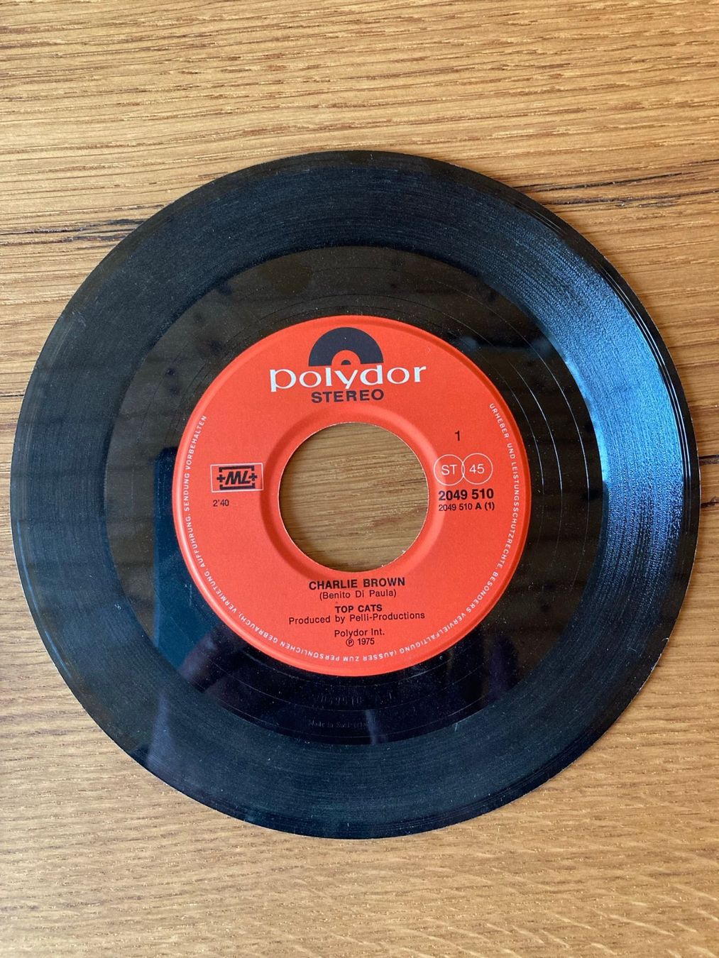 Dischi in vinile: Top Cats "Charlie Brown" – Usato da Unterlangenegg venduto da Bricalla 1