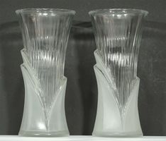 Paar originelle Vintage Glasvasen