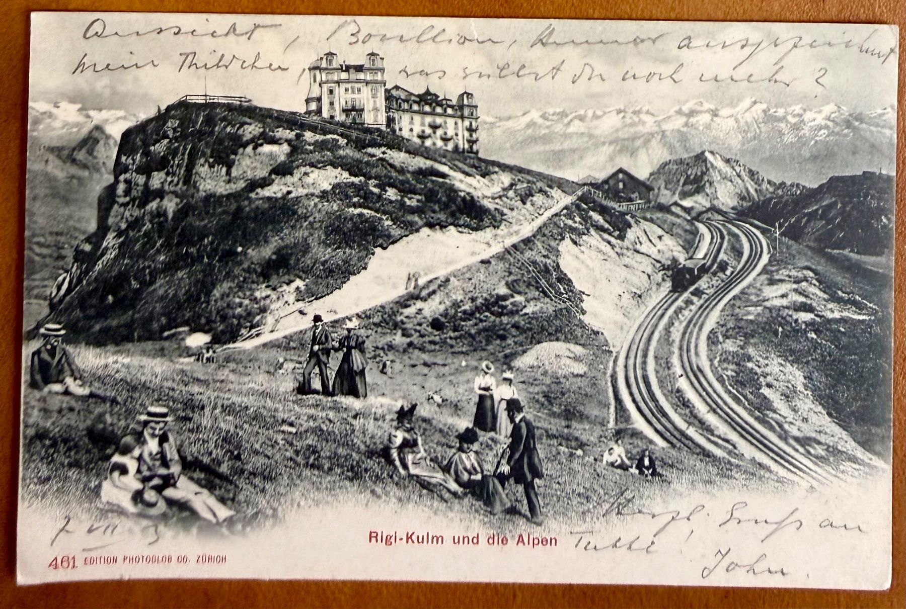 Cartoline postali: Rigi - Kulm - Bahn - Animation - 1903 – Usato da Lutry venduto da Ediego