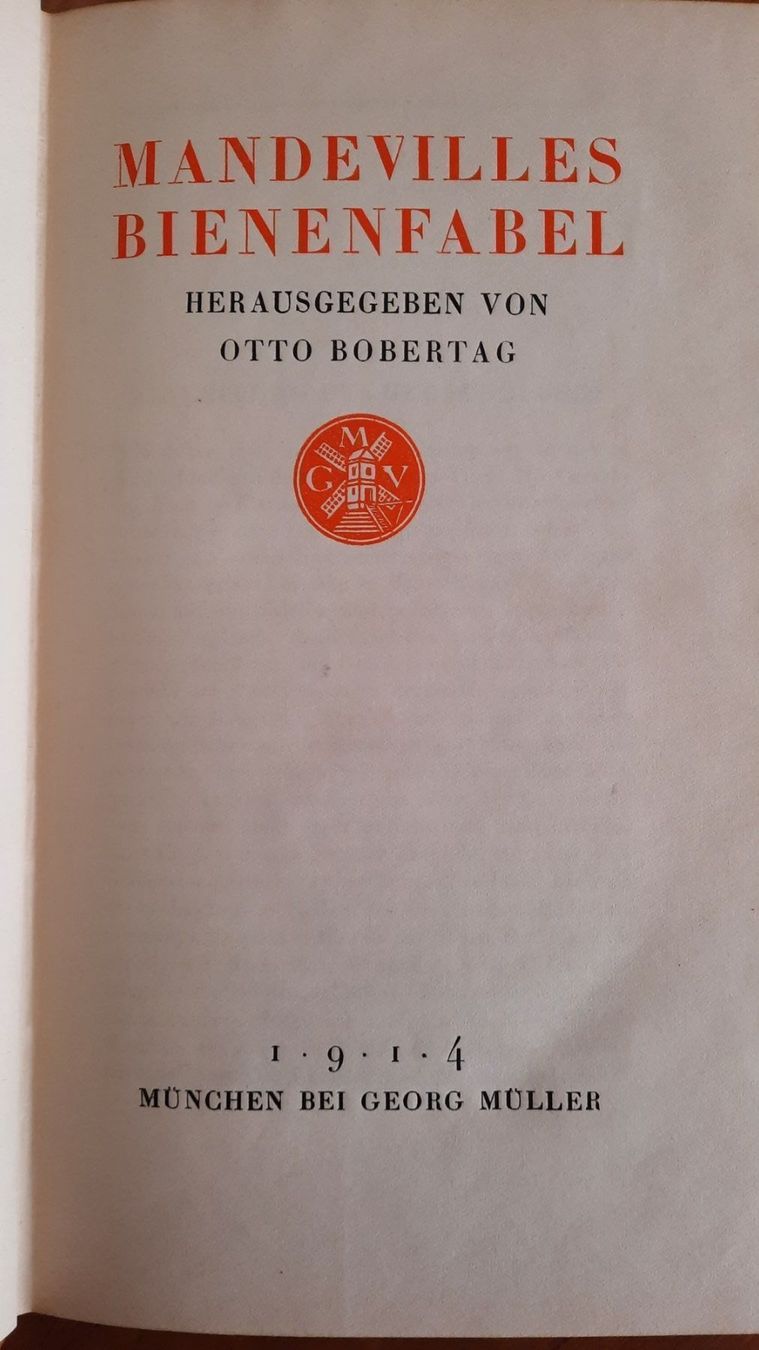Libri: MANDEVILLES BIENENFABEL, Bibliothek der Philosophen – Usato da zürich venduto da gabab 4