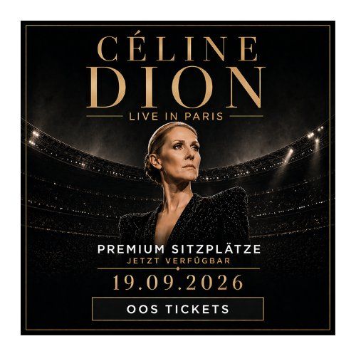 Biglietti: Céline Dion Tickets - Samstag 19.09.2026 - Block 106 – Nuovo e nell'imballaggio originale da Wohlen AG venduto da OOS-Tickets
