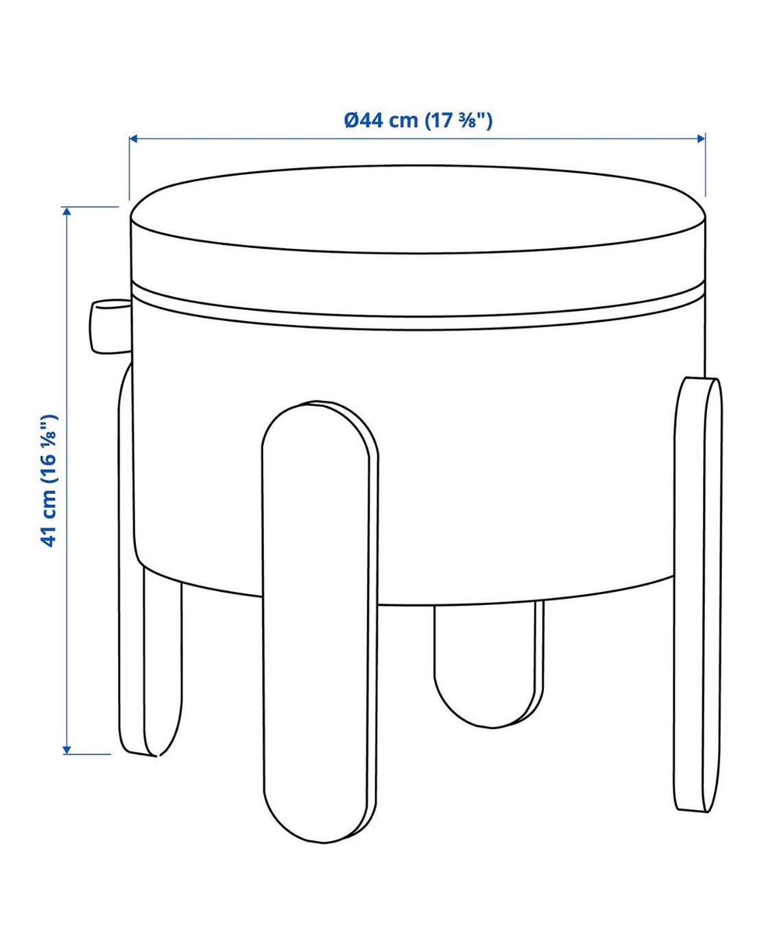 Ikea Hocker: Pouffe – Gebraucht aus Zürich von akh_7xjv
