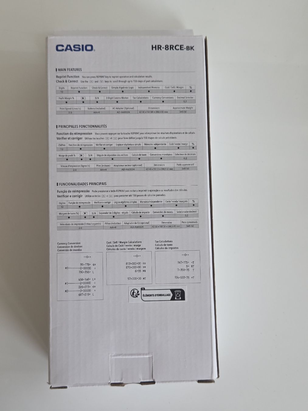 Casio Calcolatrici tascabili: CASIO Tischrechner HR-8RCE - NEU – Nuovo e nell'imballaggio originale da Luzern venduto da Liliana2013 3