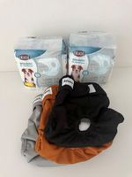 1.5 Pack Hundewindeln Trixie M-L und 3 waschbare Hundewindel